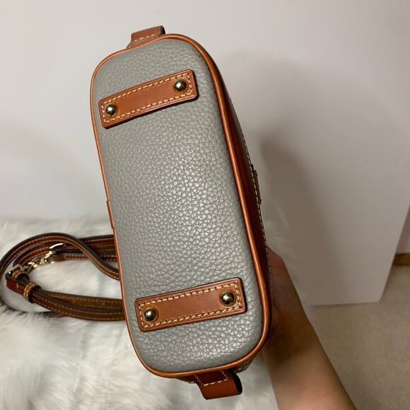 Dooney & Bourke Gray Leather Crossbody Handbags - Picture 6 of 13